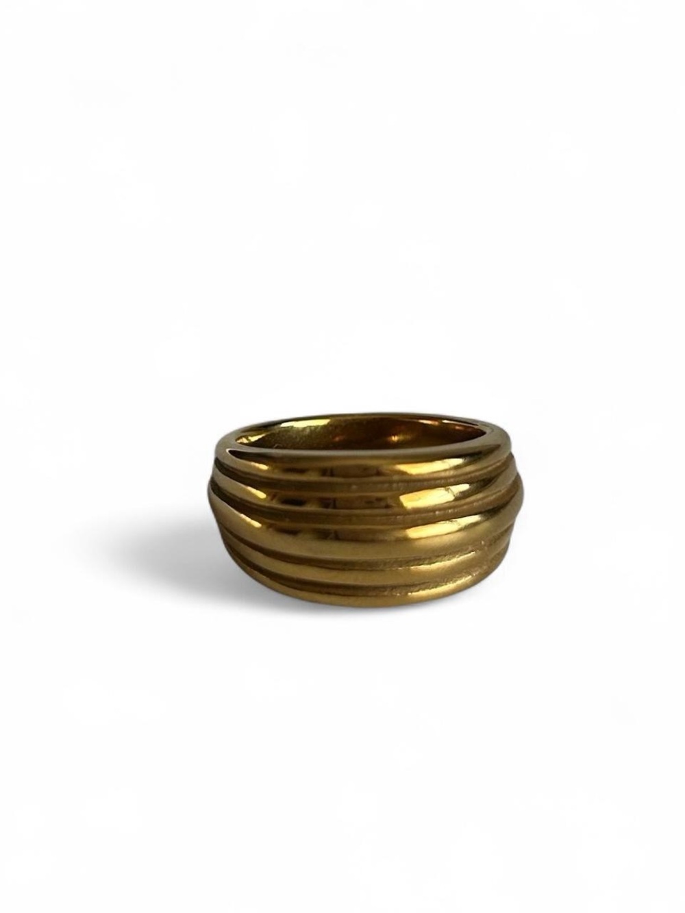 Baltic Born Gold Layered Ridge Band Ring
